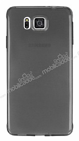 Samsung Galaxy Alpha Ultra nce effaf Siyah Silikon Klf