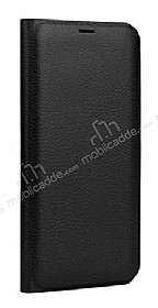 Samsung Galaxy C9 Pro Czdanl Yan Kapakl Siyah Deri Klf