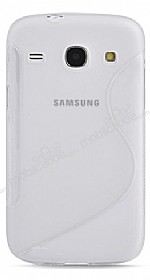 Samsung Galaxy Core i8260 Desenli effaf Silikon Klf