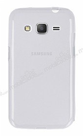 Samsung Galaxy Core Prime effaf Beyaz Silikon Klf