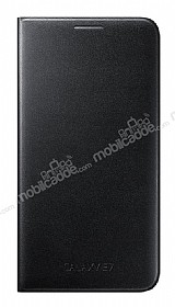 Samsung Galaxy E7 Orjinal Flip Wallet Siyah Klf