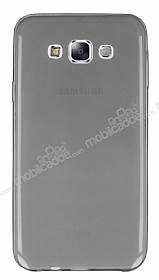Samsung Galaxy E7 Ultra nce effaf Siyah Silikon Klf