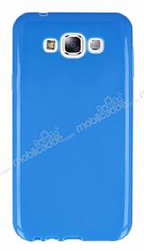Samsung Galaxy E7 Mavi Silikon Klf