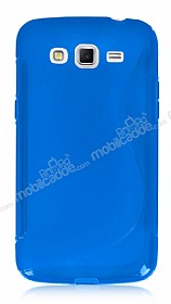 Samsung Galaxy Grand 2 Desenli Mavi Silikon Klf