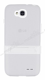 LG L90 Standl effaf Beyaz Silikon Klf