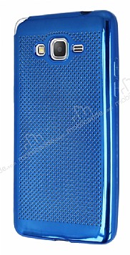 Samsung Galaxy Grand Prime / Prime Plus Noktal Metalik Mavi Silikon Klf