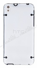 HTC Desire 816 Siyah Silikon Kenarl effaf Rubber Klf