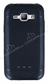 Samsung Galaxy J1 Metalik Noktal Siyah Silikon Klf