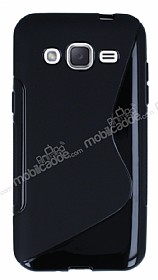 Samsung Galaxy J2 Desenli Siyah Silikon Klf