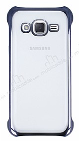 Samsung Galaxy J2 Siyah Kenarl effaf Rubber Klf