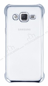 Samsung Galaxy J2 Silver Kenarl effaf Rubber Klf