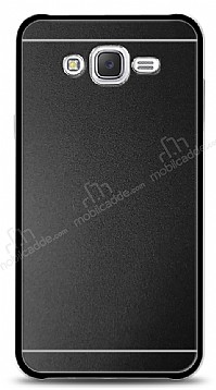 Samsung Galaxy J2 Metal Siyah eritli Rubber Klf