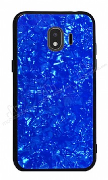 Samsung Galaxy J2 Pro 2018 Desenli Silikon Kenarl Lacivert Rubber Klf