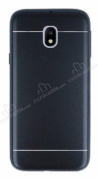 Samsung Galaxy J3 Pro 2017 Silikon Kenarl Metal Siyah Klf