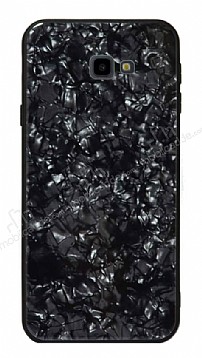 Samsung Galaxy J4 Plus Desenli Silikon Kenarl Siyah Rubber Klf