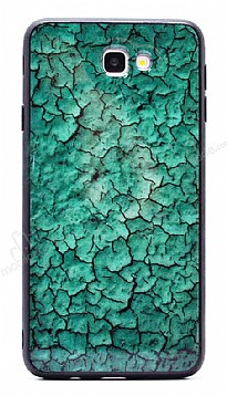 Samsung Galaxy J4 Plus Marble Yeil Silikon Klf