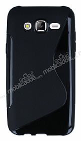 Samsung Galaxy J7 Desenli Siyah Silikon Klf
