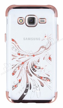 Samsung Galaxy J5 Rose Gold Peacock Tal effaf Silikon Klf