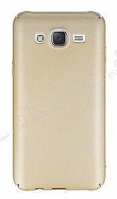 Samsung Galaxy J5 Tam Kenar Koruma Gold Rubber Klf
