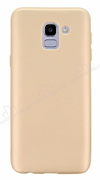 Samsung Galaxy J6 Mat Gold Silikon Klf