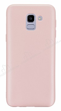 Samsung Galaxy J6 Mat Rose Gold Silikon Klf