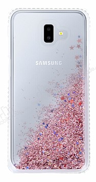 Samsung Galaxy J6 Plus Simli Sulu Rose Gold Rubber Klf