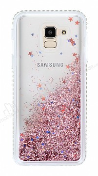Samsung Galaxy J6 Simli Sulu Rose Gold Rubber Klf