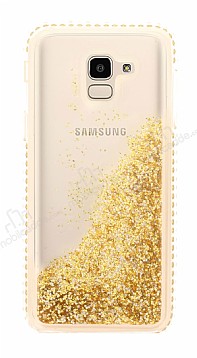 Samsung Galaxy J6 Simli Sulu Gold Rubber Klf