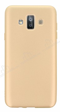 Samsung Galaxy J7 Duo Mat Gold Silikon Klf