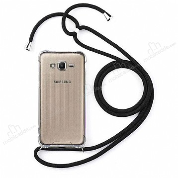 Samsung Galaxy J7 / Galaxy J7 Core Siyah Askl effaf Silikon Klf