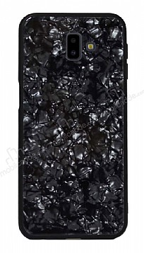 Samsung Galaxy J7 / Galaxy J7 Core Desenli Silikon Kenarl Siyah Rubber Klf