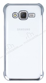 Samsung Galaxy J7 / Galaxy J7 Core Silver Kenarl effaf Rubber Klf