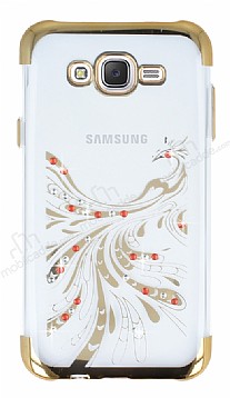 Samsung Galaxy J7 / Galaxy J7 Core Gold Peacock Tal effaf Silikon Klf