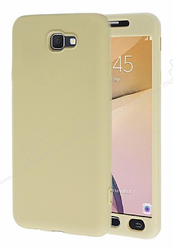Samsung Galaxy J7 Prime / J7 Prime 2 360 Derece Koruma Likit Gold Silikon Klf