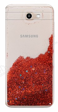 Samsung Galaxy J7 Prime / J7 Prime 2 Simli Sulu Krmz Rubber Klf