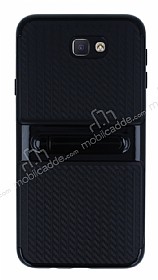 Samsung Galaxy J7 Prime / J7 Prime 2 Standl izgili Siyah Silikon Klf