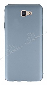 Samsung Galaxy J7 Prime / J7 Prime 2 Tam Kenar Koruma Dark Silver Rubber Klf