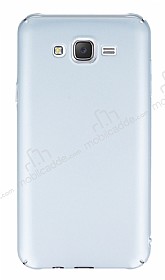 Samsung Galaxy J7 / Galaxy J7 Core Tam Kenar Koruma Silver Rubber Klf
