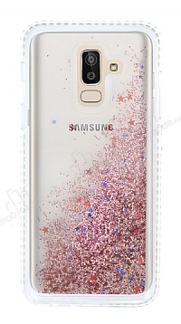 Samsung Galaxy J8 Simli Sulu Rose Gold Rubber Klf
