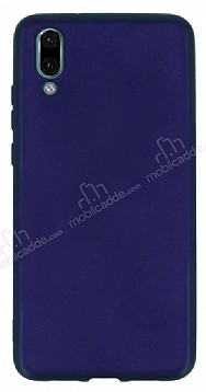 Samsung Galaxy M10 Mat Lacivert Silikon Klf