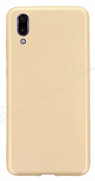 Samsung Galaxy M10 Mat Gold Silikon Klf