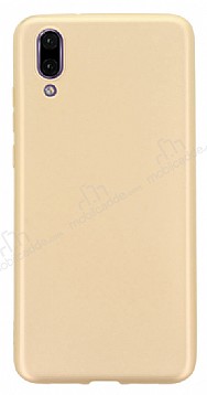 Samsung Galaxy M20 Mat Gold Silikon Klf