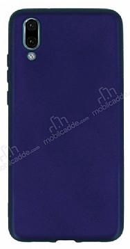 Samsung Galaxy M20 Mat Lacivert Silikon Klf