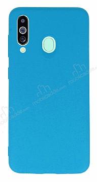 Samsung Galaxy M40 Rainbow Mavi Silikon Klf