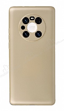 Huawei Mate 40 Pro Kamera Korumal Gold Silikon Klf