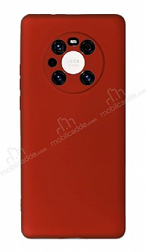 Huawei Mate 40 Pro Kamera Korumal Bordo Silikon Klf