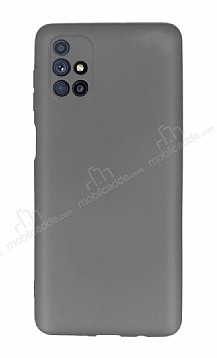 Samsung Galaxy M51 Kamera Korumal Gri Silikon Klf