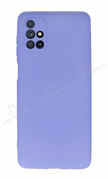 Samsung Galaxy M51 Kamera Korumal Mor Silikon Klf