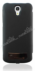 Samsung Galaxy Mega 6.3 Bataryal nce Yan Kapakl Siyah Klf