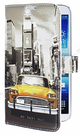 Samsung Galaxy Mega 6.3 Sar Taksi Czdanl Yan Kapakl Deri Klf